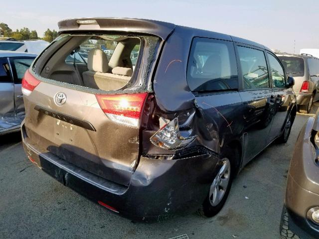 5TDZK3DC0DS327475 - 2013 TOYOTA SIENNA CHARCOAL photo 4