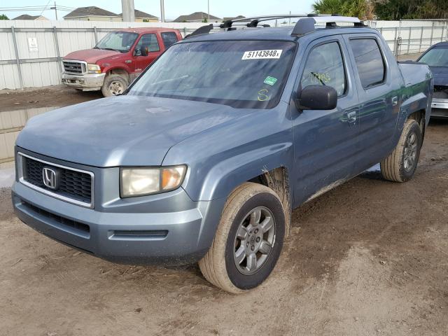 2HJYK16398H539837 - 2008 HONDA RIDGELINE BLUE photo 2