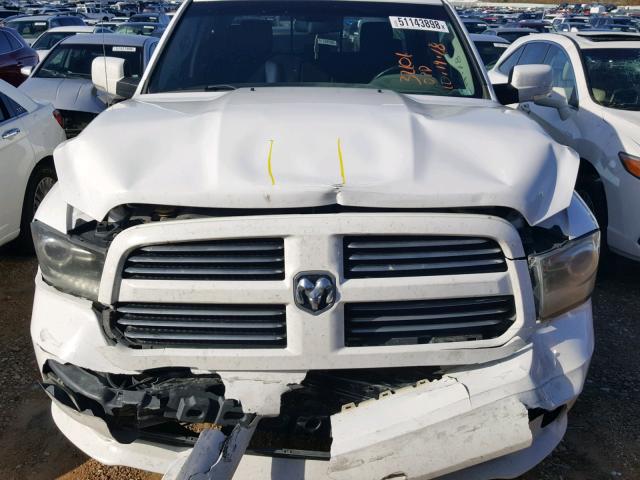 1C6RR7MT4DS548563 - 2013 RAM 1500 SPORT WHITE photo 7