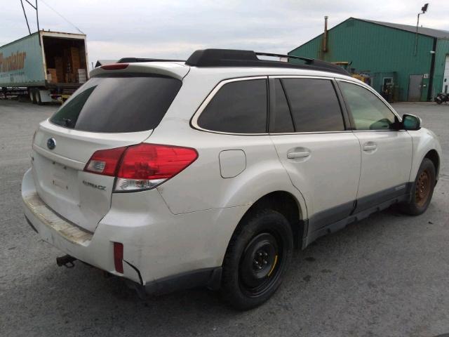 4S4BRGGC7A3315834 - 2010 SUBARU OUTBACK PR WHITE photo 4