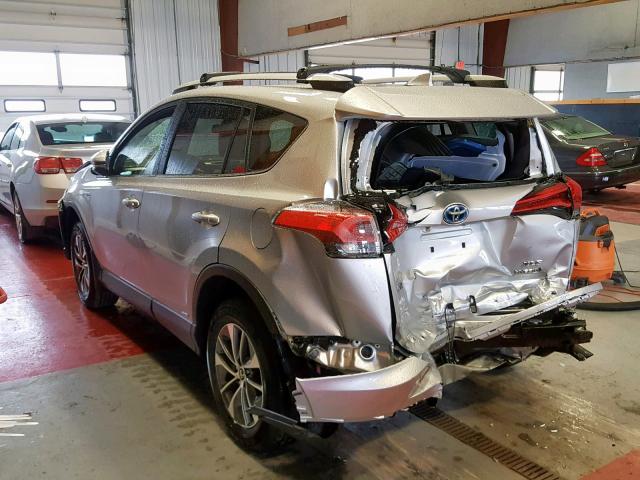 JTMRJREV6GD036422 - 2016 TOYOTA RAV4 HV XL SILVER photo 3