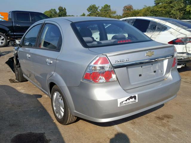 KL1TD5DE4BB214850 - 2011 CHEVROLET AVEO LS SILVER photo 3