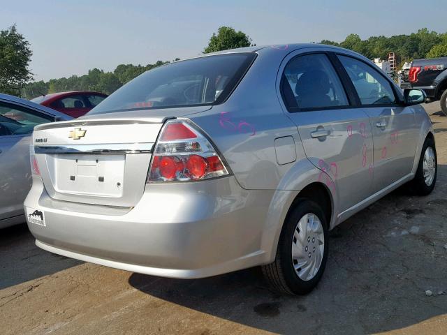 KL1TD5DE4BB214850 - 2011 CHEVROLET AVEO LS SILVER photo 4