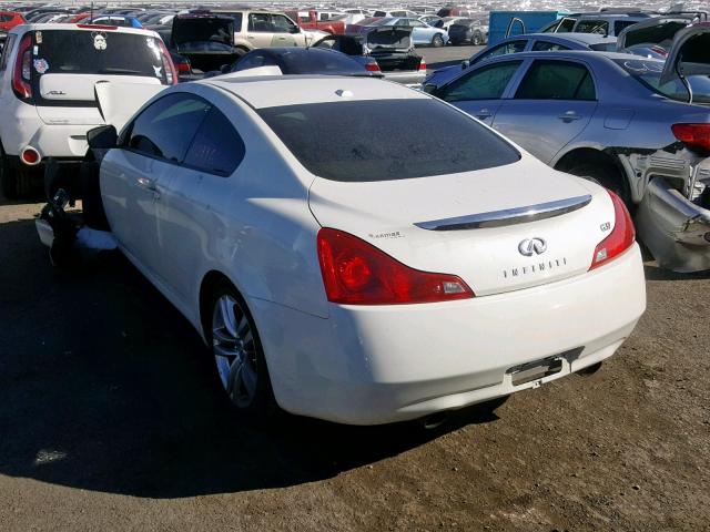 JNKCV64E08M122707 - 2008 INFINITI G37 BASE WHITE photo 3