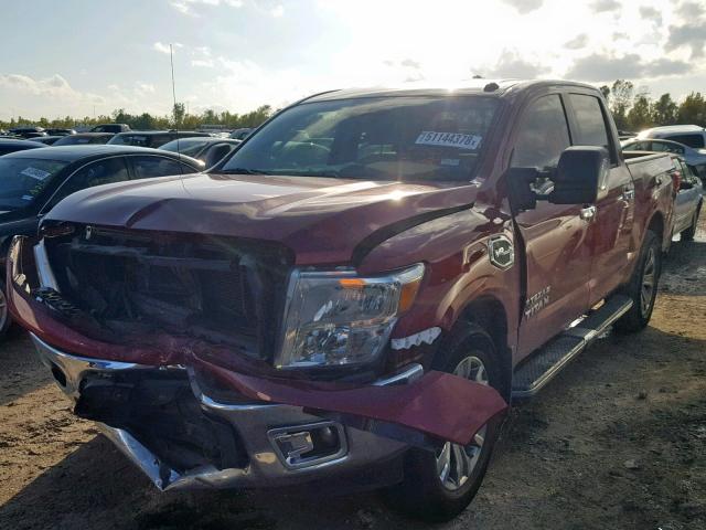 1N6AA1E59HN572093 - 2017 NISSAN TITAN SV MAROON photo 2