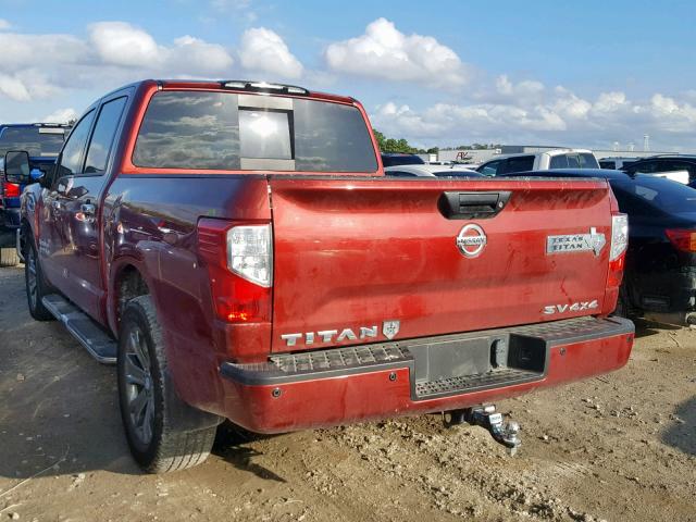 1N6AA1E59HN572093 - 2017 NISSAN TITAN SV MAROON photo 3