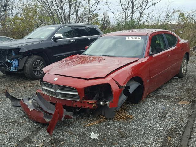 2B3CA3CV8AH294412 - 2010 DODGE CHARGER SX RED photo 2