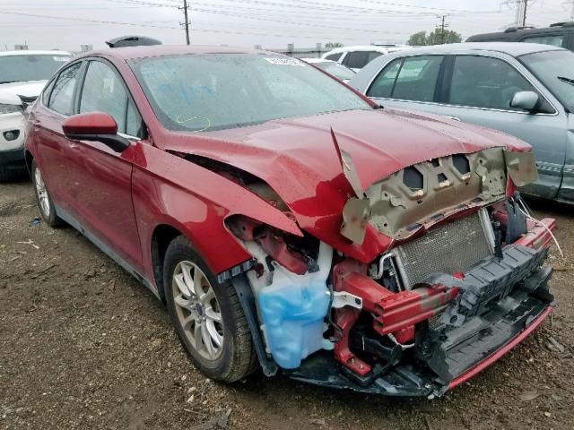 1FA6P0G73F5110275 - 2015 FORD FUSION S RED photo 1