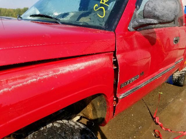 3B7KF22Z6WG136278 - 1998 DODGE RAM 2500 RED photo 9