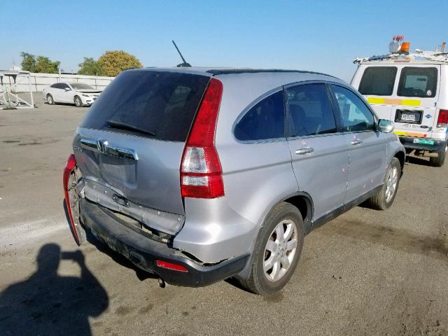 5J6RE38779L009294 - 2009 HONDA CR-V EXL SILVER photo 4