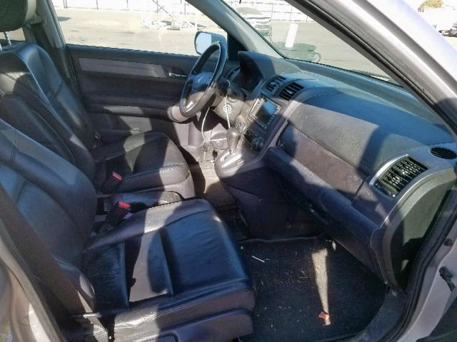 5J6RE38779L009294 - 2009 HONDA CR-V EXL SILVER photo 5