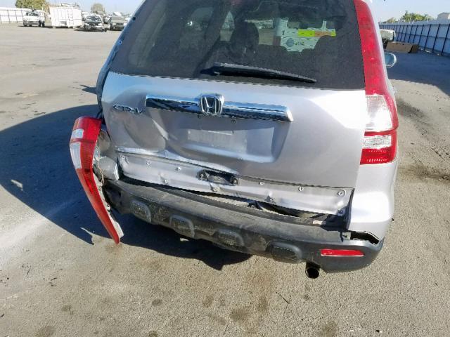 5J6RE38779L009294 - 2009 HONDA CR-V EXL SILVER photo 9