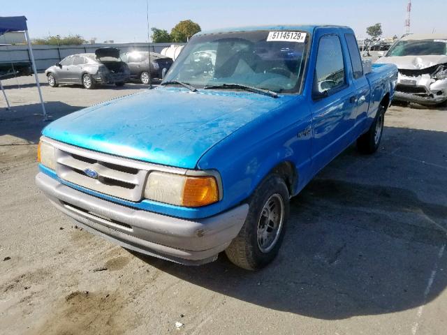 1FTCR14A5SPA94608 - 1995 FORD RANGER BLUE photo 2