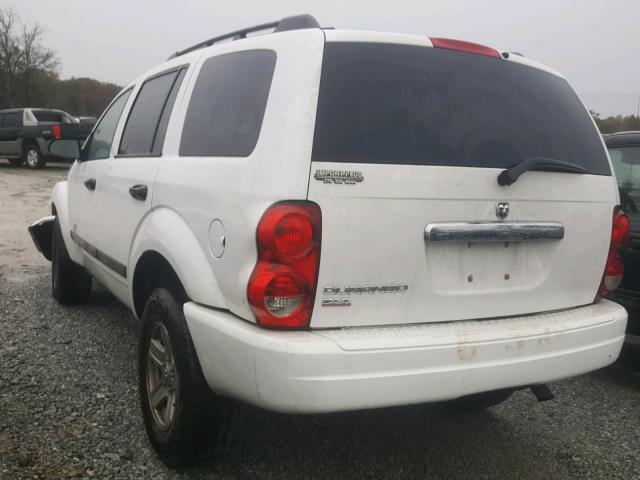 1D4HD48K86F141167 - 2006 DODGE DURANGO SL WHITE photo 3