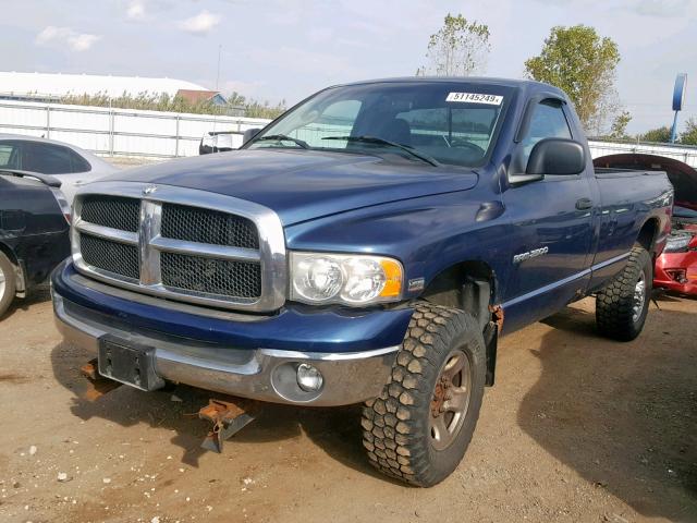 3D7KU26D63G844911 - 2003 DODGE RAM 2500 S BLUE photo 2