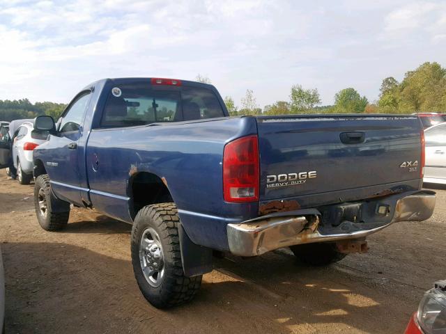 3D7KU26D63G844911 - 2003 DODGE RAM 2500 S Կապույտ լուսանկար 3