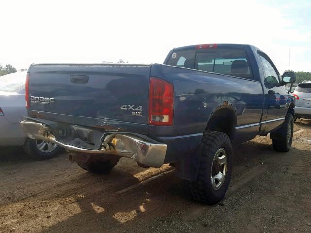 3D7KU26D63G844911 - 2003 DODGE RAM 2500 S BLUE photo 4