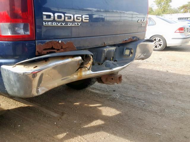 3D7KU26D63G844911 - 2003 DODGE RAM 2500 S Կապույտ լուսանկար 9