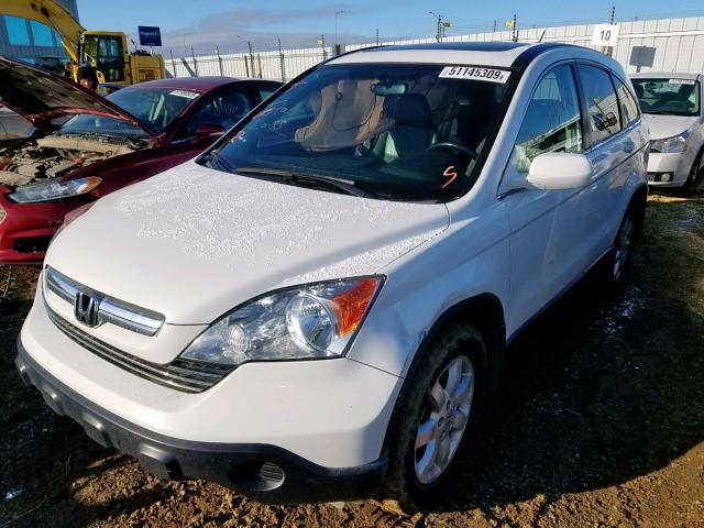 5J6RE48748L816392 - 2008 HONDA CR-V EXL WHITE photo 2