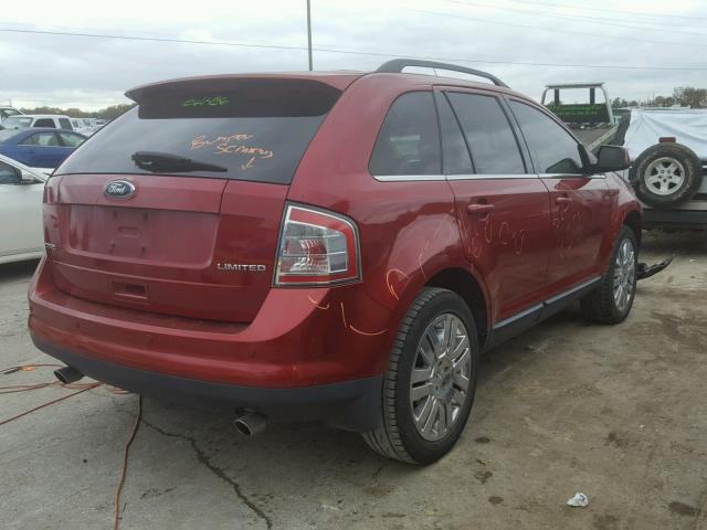 2FMDK39CX8BB00610 - 2008 FORD EDGE LIMIT RED photo 4