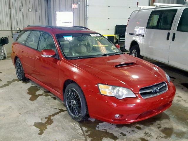 4S3BP676254337755 - 2005 SUBARU LEGACY GT RED photo 1