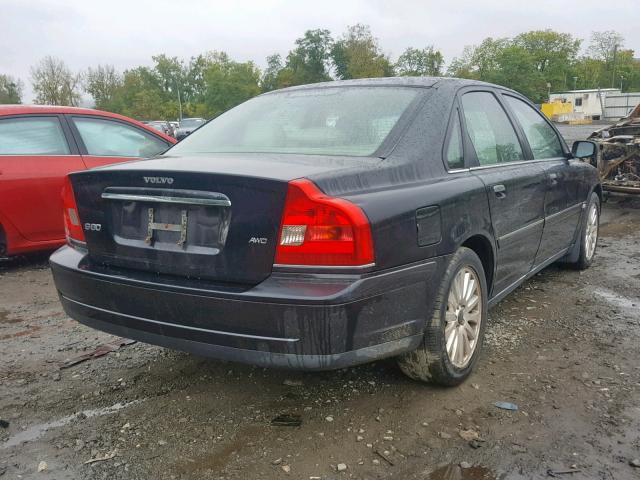 YV1TH592061440241 - 2006 VOLVO S80 2.5T BLACK photo 4