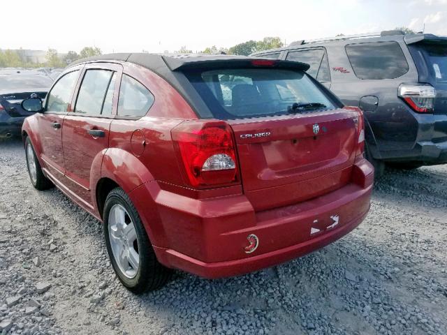 1B3HB48B38D553550 - 2008 DODGE CALIBER SX RED photo 3