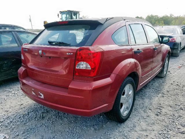 1B3HB48B38D553550 - 2008 DODGE CALIBER SX RED photo 4