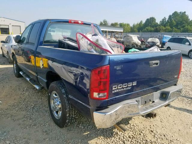 3D7KA28D64G112267 - 2004 DODGE RAM 2500 S ლურჯი ფოტო 3
