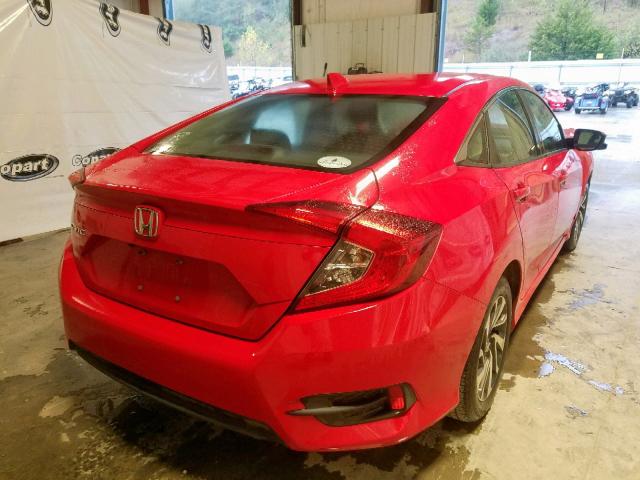 2HGFC2F78HH503382 - 2017 HONDA CIVIC EX RED photo 4