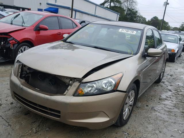 1HGCP26389A103648 - 2009 HONDA ACCORD LX GOLD photo 2