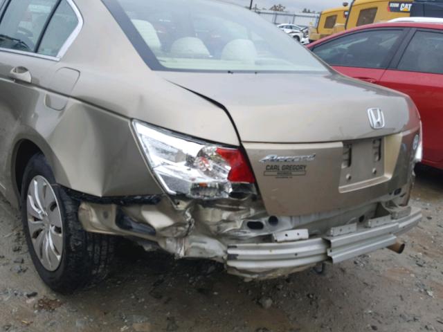 1HGCP26389A103648 - 2009 HONDA ACCORD LX GOLD photo 9