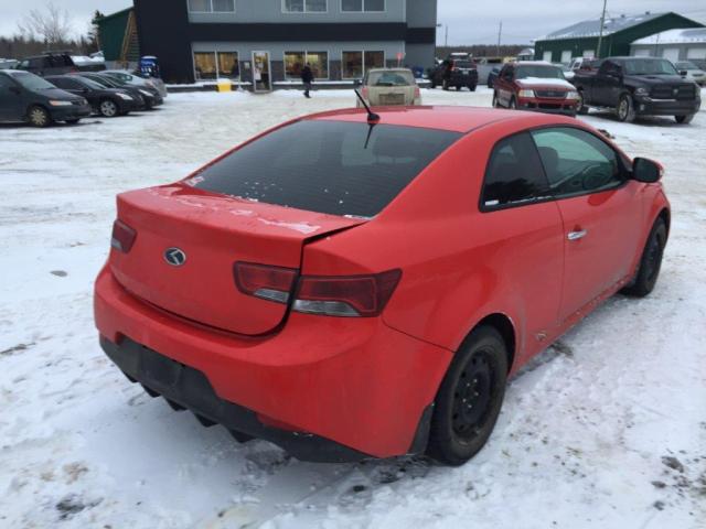 KNAFU6A21A5278540 - 2010 KIA FORTE EX RED photo 4