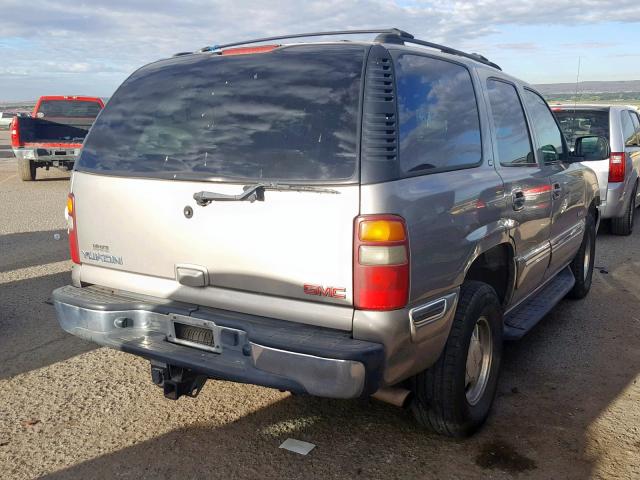 1GKEK13Z42R220096 - 2002 GMC YUKON GRAY photo 4