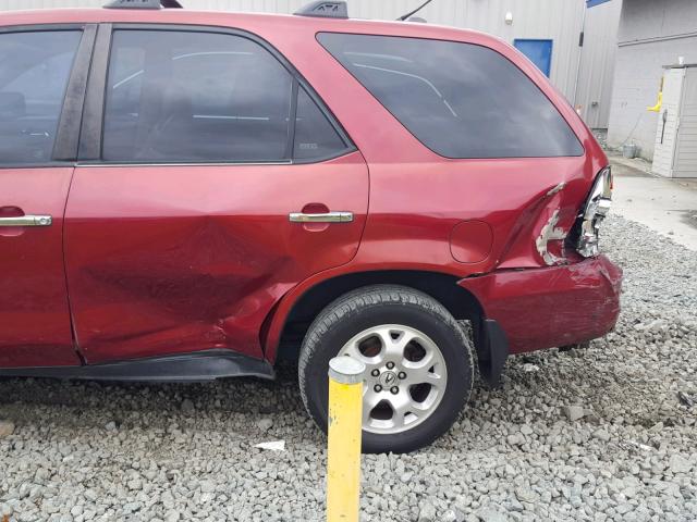 2HNYD18682H505105 - 2002 ACURA MDX TOURIN BURGUNDY photo 9