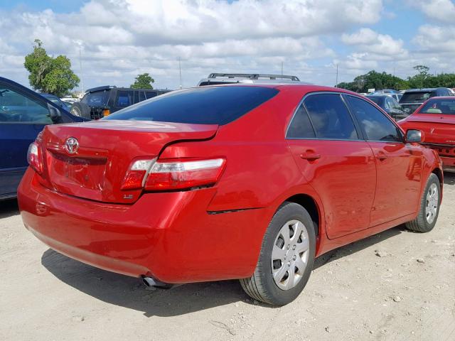 4T1BE46K47U083862 - 2007 TOYOTA CAMRY NEW RED photo 4