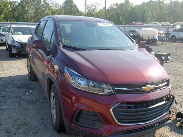 3GNCJKSB4HL152762 - 2017 CHEVROLET TRAX LS RED photo 1