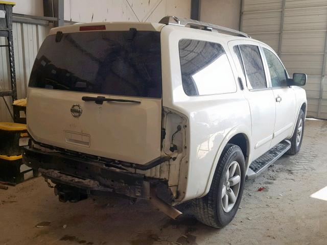 5N1BA0ND4EN604674 - 2014 NISSAN ARMADA SV WHITE photo 4