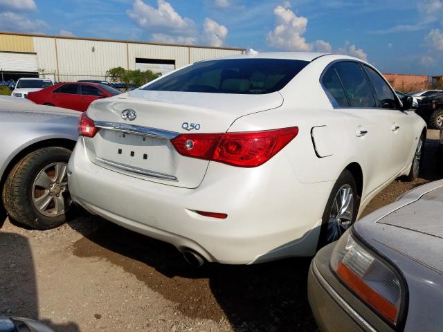 JN1CV7AP1HM642141 - 2017 INFINITI Q50 BASE WHITE photo 4