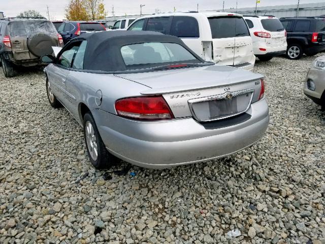 1C3EL75R85N585664 - 2005 CHRYSLER SEBRING GT SILVER photo 3