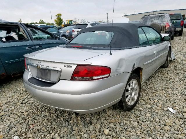 1C3EL75R85N585664 - 2005 CHRYSLER SEBRING GT SILVER photo 4