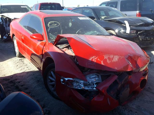 4C3AU52N8YE027916 - 2000 CHRYSLER SEBRING LX RED photo 1