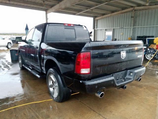 1C6RD7MT3CS315612 - 2012 DODGE RAM 1500 S BLACK photo 3