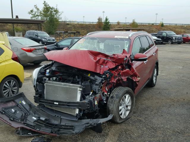 5XYPG4A34HG274737 - 2017 KIA SORENTO LX RED photo 2