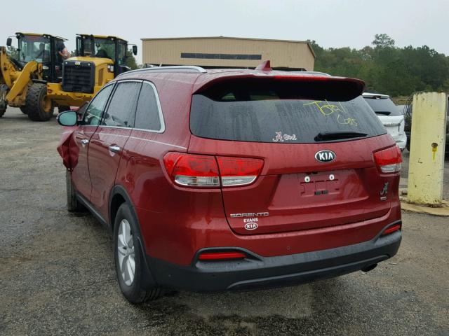 5XYPG4A34HG274737 - 2017 KIA SORENTO LX RED photo 3