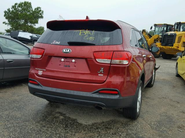 5XYPG4A34HG274737 - 2017 KIA SORENTO LX RED photo 4