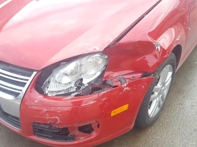 3VWDF71K37M079628 - 2007 VOLKSWAGEN JETTA 2.5 RED photo 9