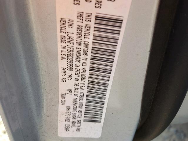 1J4NF1FB7BD283599 - 2011 JEEP COMPASS SP 银色 照片 10