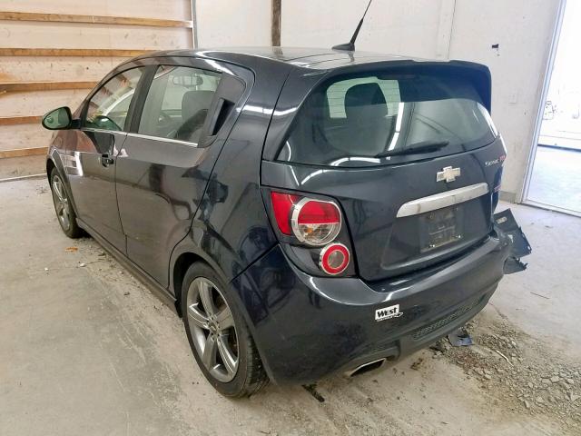 1G1JH6SB1D4220270 - 2013 CHEVROLET SONIC RS BLACK photo 3