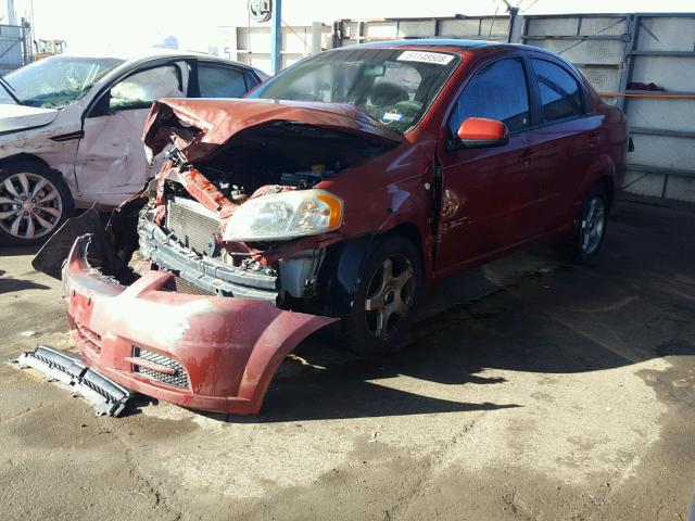 KL1TD56697B101876 - 2007 CHEVROLET AVEO BASE Qırmızı foto 2